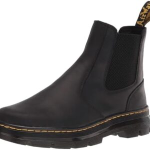 | Dr. Martens Unisex Embury Chelsea Boot, Black Wyoming, 8 Women/7 Men | Chelsea