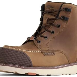 | BRUNT Marin Toe (Comp Toe) - Men’s Size 10.5, Brown - 6" Waterproof Reinforced Wedge Work Boot