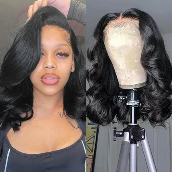 Body Wave Short Bob Wig 180 Density - Image 2