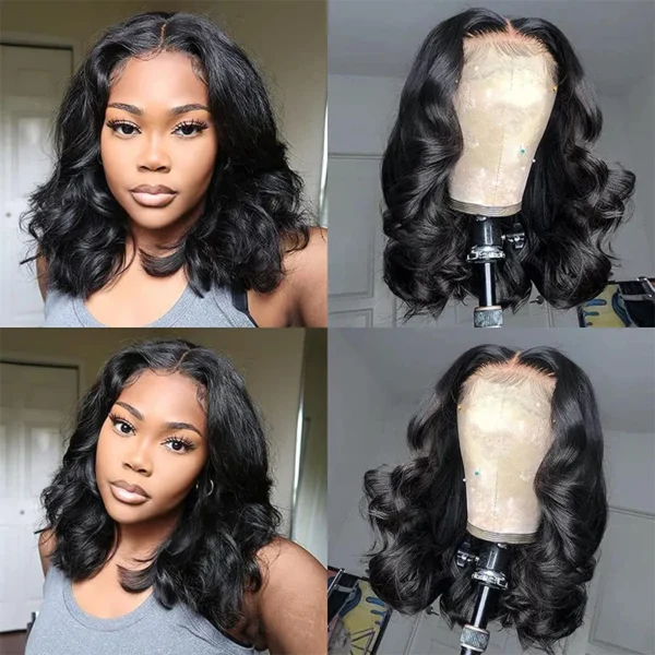 Body Wave Short Bob Wig 180 Density - Image 3