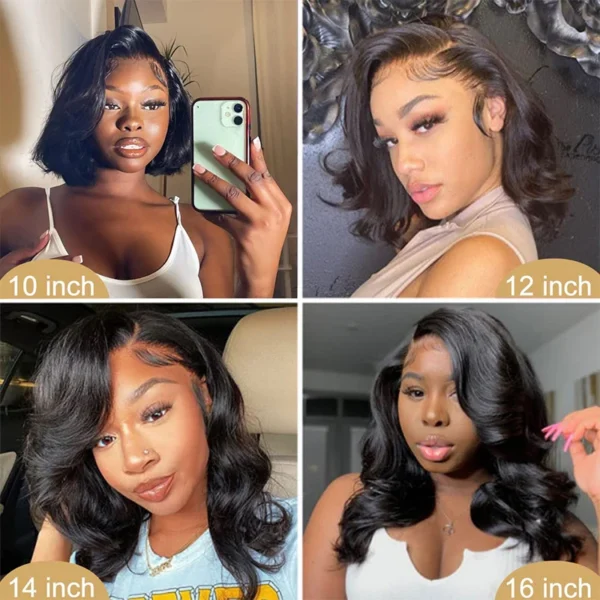 Body Wave Short Bob Wig 180 Density - Image 5