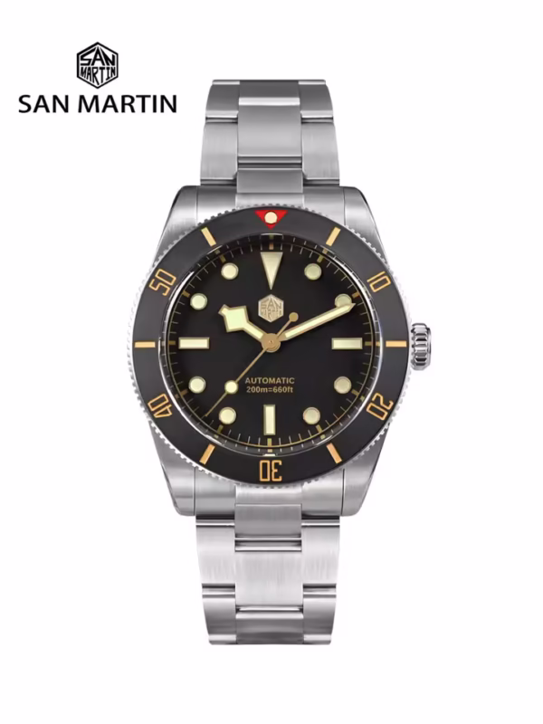 San Martin New 37mm BB54 Vintage Diver Watch NH35 Automatic Mechanical Men Wristwatches Sapphire Luminous Waterproof 200m SN0138 - Image 2