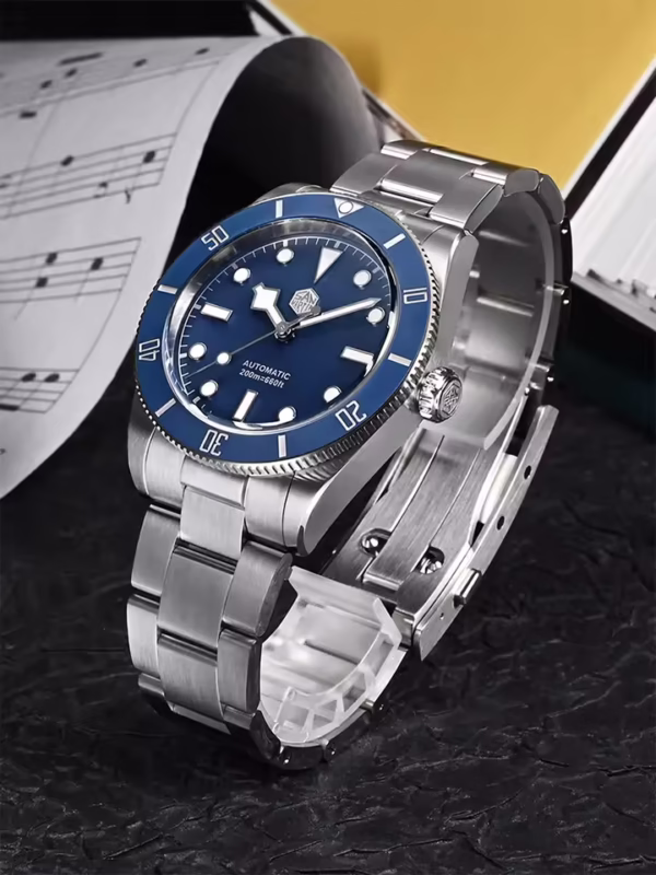 San Martin New 37mm BB54 Vintage Diver Watch NH35 Automatic Mechanical Men Wristwatches Sapphire Luminous Waterproof 200m SN0138 - Image 5