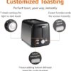 Amazon Basics 2 Slice Toaster, With 7 Browning Settings, Extra Wide Slots For Bagels and Special Breads, - Image 2