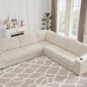 VOHOBY 110" Sectional Couches for Living Room, L-Shaped Couch with Chaise, 5-Seat Large Modern Sofa