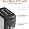 Amazon Basics 2 Slice Toaster, With 7 Browning Settings, Extra Wide Slots For Bagels and Special Breads, - Image 4