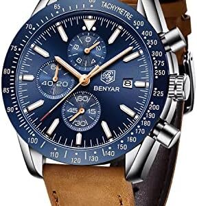 BY BENYAR Mens Watches Analog Quartz Chronograph Waterproof  AIRufus AI