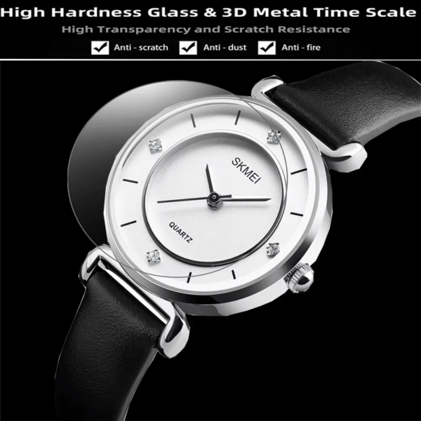 Skmei Original Brand Women Quartz Watches Fashion Leather Strap - Image 2