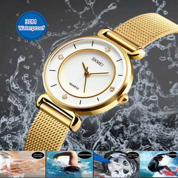 Skmei Original Brand Women Quartz Watches Fashion Leather Strap - Image 4