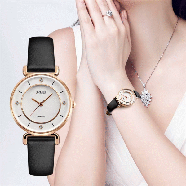 Skmei Original Brand Women Quartz Watches Fashion Leather Strap - Image 6