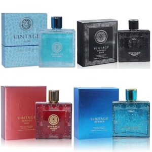 A CENTER Men's Cologne Gift Set 4 Pack Vintage Heroes Series - 3.4 Fl Oz Each | Vanilla Bourbon, Leather & Amber Floral Fragrance | Luxury Eau de Toilette Quartet  Beauty & Personal CareRufus AIRufus AI