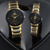 1/2PCS Couple's Watches Fashion Stainless Steel Band Men Women Analog Quartz Watches Set - Image 2