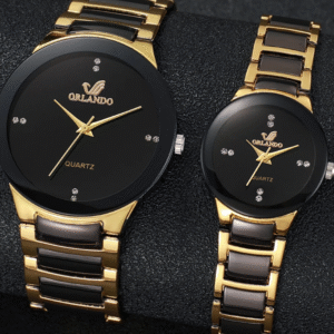 1/2PCS Couple's Watches Fashion Stainless Steel Band Men Women Analog Quartz Watches Set