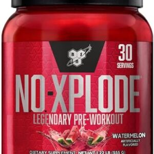 BSN N.O.-XPLODE Pre Workout Powder, Energy Supplement for Men and Women with Creatine and Beta-Alanine, Flavor: Watermelon, 30 Servings : Health & Household