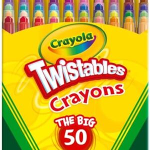 Crayola Mini Twistables Crayons for Kids (50ct), Cute School Supplies for Girls & Boys, Toddler Crayons for Coloring Books, Back to School Gifts for Kids : Toys & Games