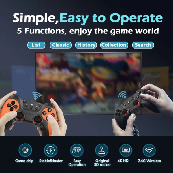 Ultra Gaming Stick 4k Output Retro Game Console Home Game Console Classic 64GB 30000 Games - Image 5
