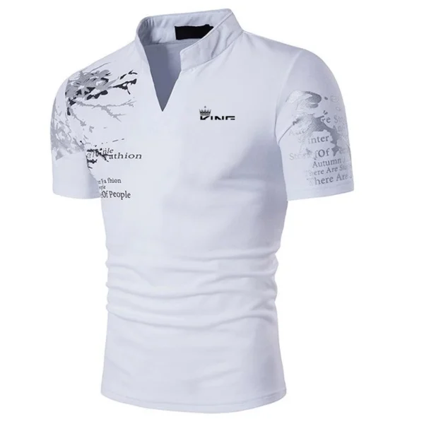 Men's Polo Shirt Golf Shirt Graphic Prints V Neck Outdoor Street Short Sleeves Print Clothing Sports Fashion Streetwear Designer - AliExpress 200000343 - Image 5
