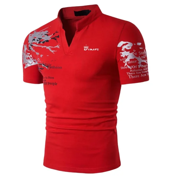 Men's Polo Shirt Golf Shirt Graphic Prints V Neck Outdoor Street Short Sleeves Print Clothing Sports Fashion Streetwear Designer - AliExpress 200000343 - Image 2
