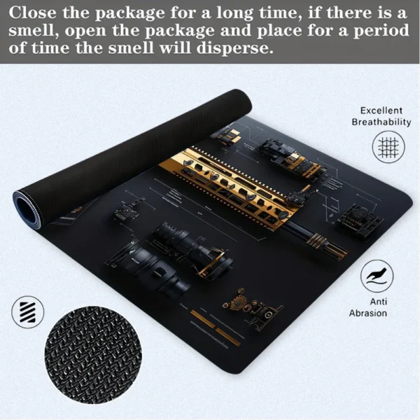 Tactical Gun Mouse Pad Large Desk Accessories Desk Pad Rubber Base with Stitched Edge Mousepad Non-Slip Mousepad for Office - AliExpress 7 - Image 4